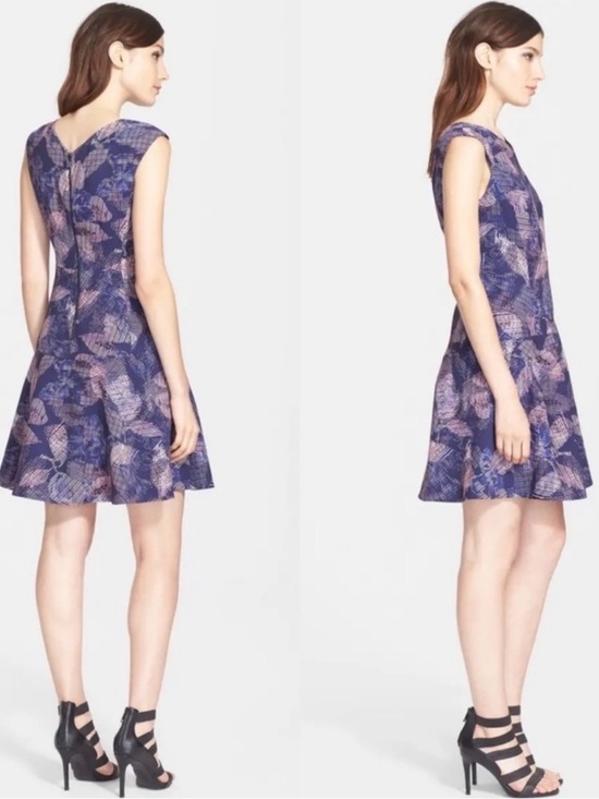 Rebecca Taylor Dresses & Skirts - Rebecca Taylor sonic garden fit & flare dress pink purple blue size 6